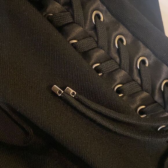 DOLCE & GABBANA NWT Side Lace Up & Cross Stitching Knit Top Black Size 44 $ 1795 - Picture 8 of 8